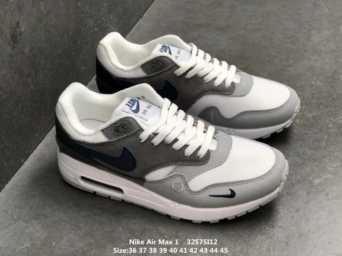 2021 Nike Air Max 1 Tinker Sketch to Shelf White Grey Black Shoes